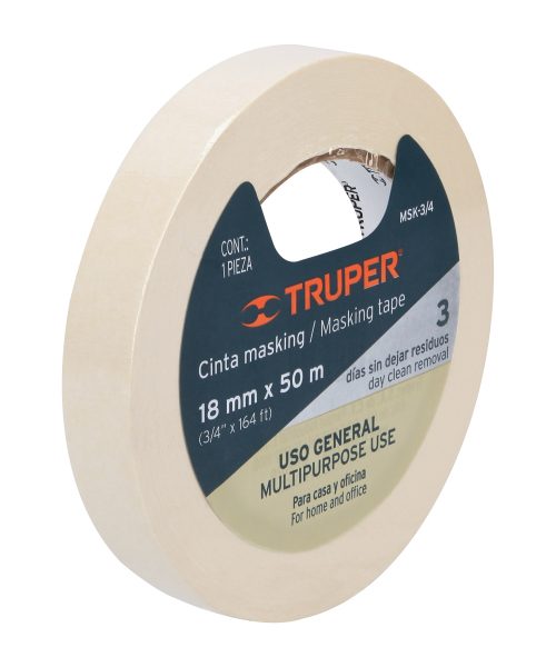 CINTA MASKING TAPE DE 3/4' X 50 M, TRUPER