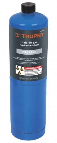 CILINDRO DE GAS PROPANO DE 400 G, AZUL, TRUPER