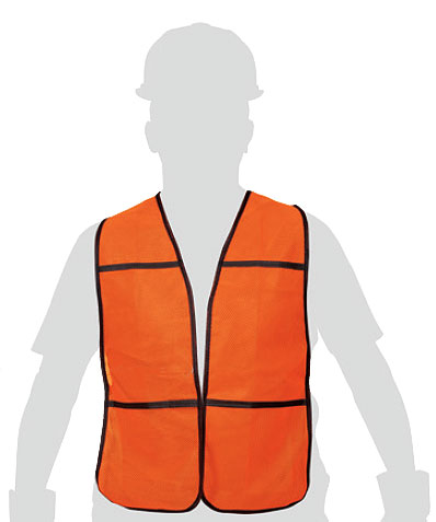 CHALECO DE SEGURIDAD, USO DE DIA, NARANJA, PRETUL