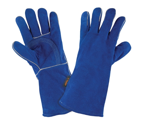 GUANTES AZULES REFORZADOS PARA SOLDADOR, TRUPER