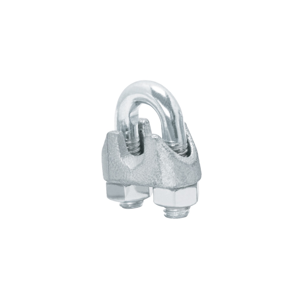 BLISTER CON 2 NUDOS (PERROS) DE HIERRO PARA CABLE DE 1/4'