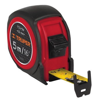 FLEXOMETRO COMPACTO CONTRA IMPACTOS 5 M CINTA 19 MM, TRUPER