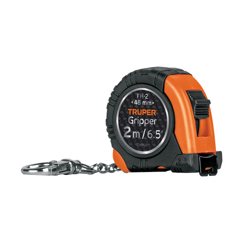 FLEXOMETRO GRIPPER DE 2 M TIPO LLAVERO, CINTA 13 MM, TRUPER