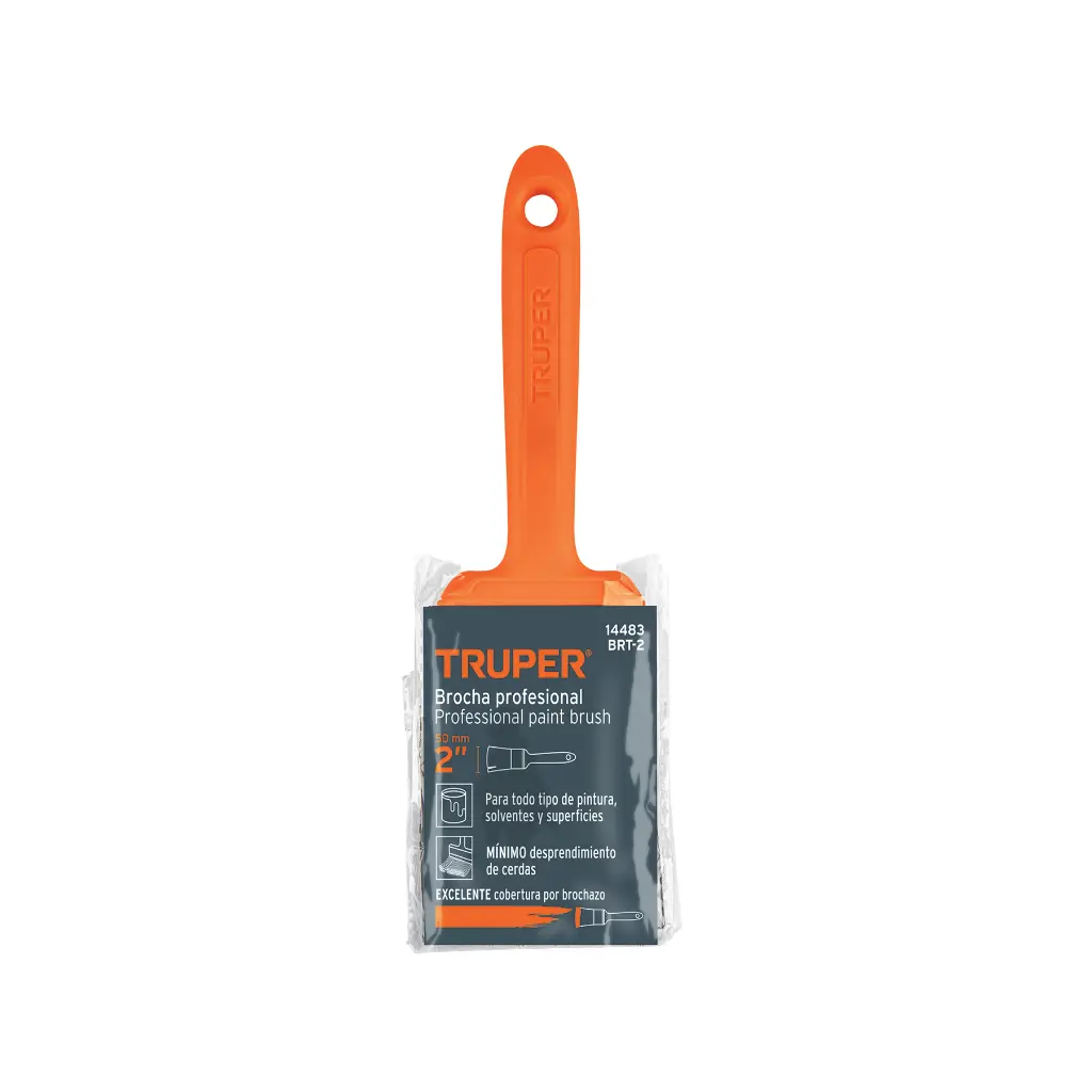 BROCHA PROFESIONAL DE 2' CON MANGO DE PLASTICO, TRUPER