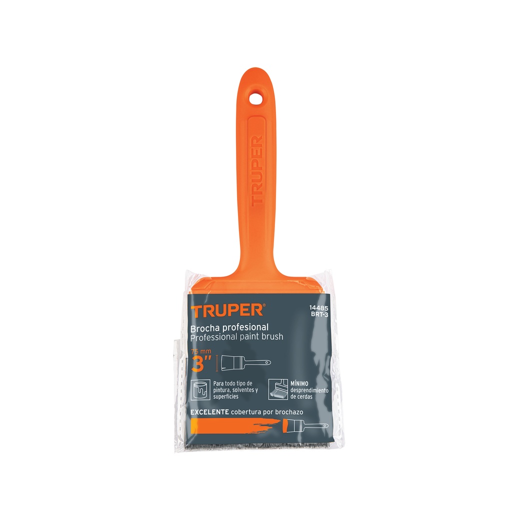 BROCHA PROFESIONAL DE 3' CON MANGO DE PLASTICO, TRUPER