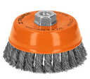 CARDA COPA 5" ALAMBRE TRENZADO GRUESO, EJE 5/8-11 TRUPER