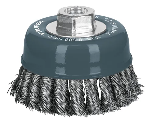 CARDA COPA 4' ALAMBRE TRENZADO GRUESO, MULTI-ROSCA, TRUPER