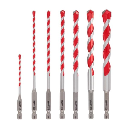 [129445] JUEGO DE BROCAS PARA TALADRO DE PERCUSIÓN 6 PULGADAS 7 PIEZAS