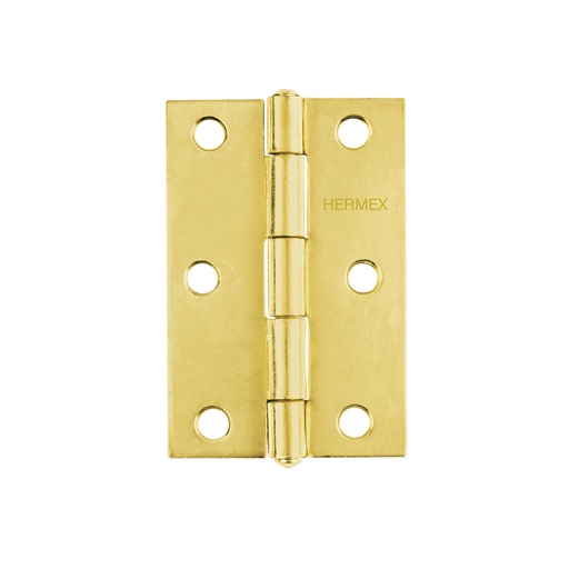 [43198] BISAGRA RECTANGULAR 4' ACERO LATONADO, HERMEX