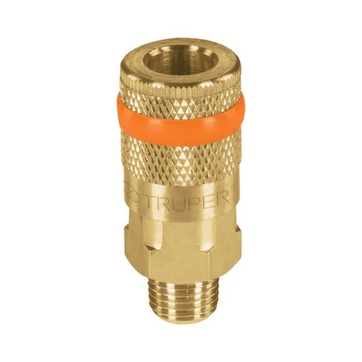 [19085] COPLE RAPIDO DE LATON, MACHO, CUERDA 1/4' NPT, TRUPER