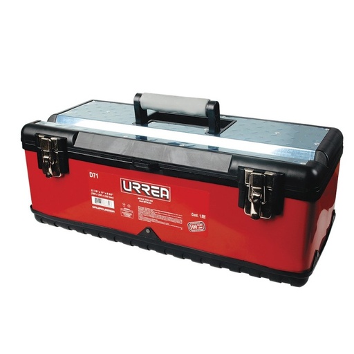 [D71] CAJA PORTAHERRAMIENTAS METALICA-PLASTICA COLOR ROJO/NEGRO 23" X 11" X 8"