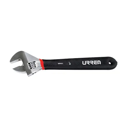 [710G] LLAVE AJUSTABLE CROMADA CON MANGO RUBBER GRIP 10"