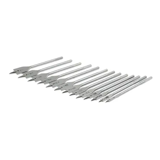 [JBP13] JUEGO DE BROCAS PARA MADERA DE ACERO AL CARBONO TIPO MANITA ZANCO HEXAGONAL, 13 PIEZAS