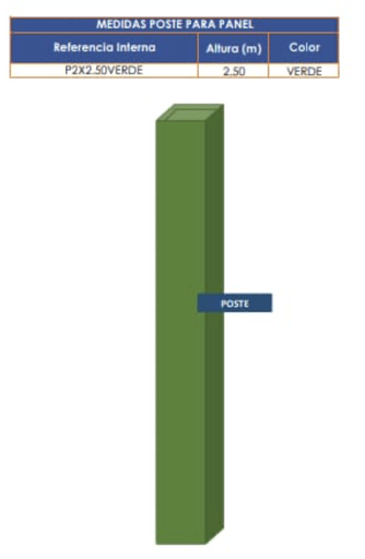 [POSVER3M] POSTE VERDE 3M