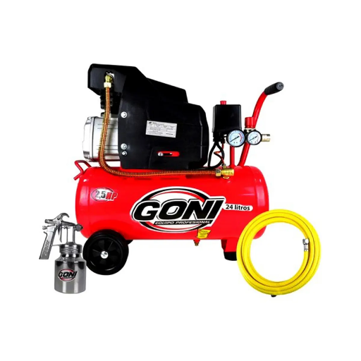 [930] COMPRESOR MOTO LUBRICADO 120 VOLT 3450 RPM 2.0 HP 24 LT. HORIZONTAL