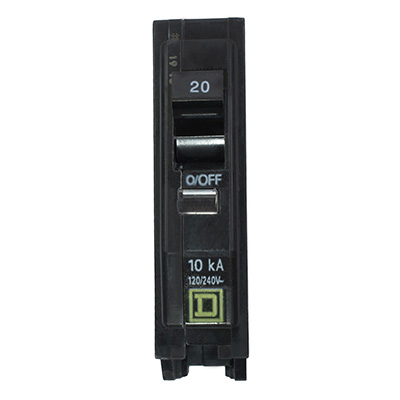 [347300] INTERRUPTOR TERMOMAGNÉTICO 1 POLO 20 AMPERES SQUARE D