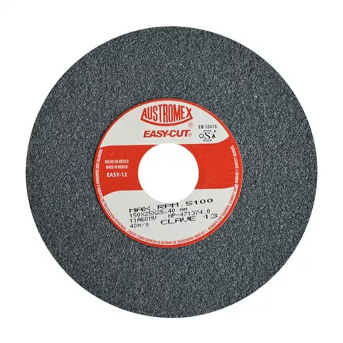 [A4 13] PIEDRA ABRASIVA T-1 6"X1"X1" G60 GRIS MEDIO USO GRAL-METAL-ESMERILAR-AFILAR-H.FORJ (EASY-CUT)
