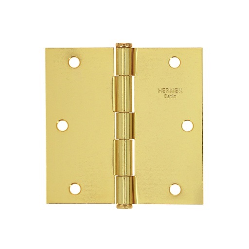 [43192] BISAGRA RECTANGULAR 1' ACERO LATONADO, HERMEX