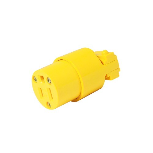 [136410] CONTACTO BLINDADO PLASTICO ATERRIZADO, COLOR AMARILLO