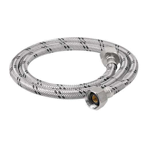 [49526] MANGUERA LAVABO/FREGADERO, ACERO INOX, 1/2' X 1/2', 100 CM