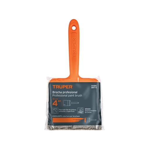 [14486] BROCHA PROFESIONAL DE 4' CON MANGO DE PLASTICO, TRUPER